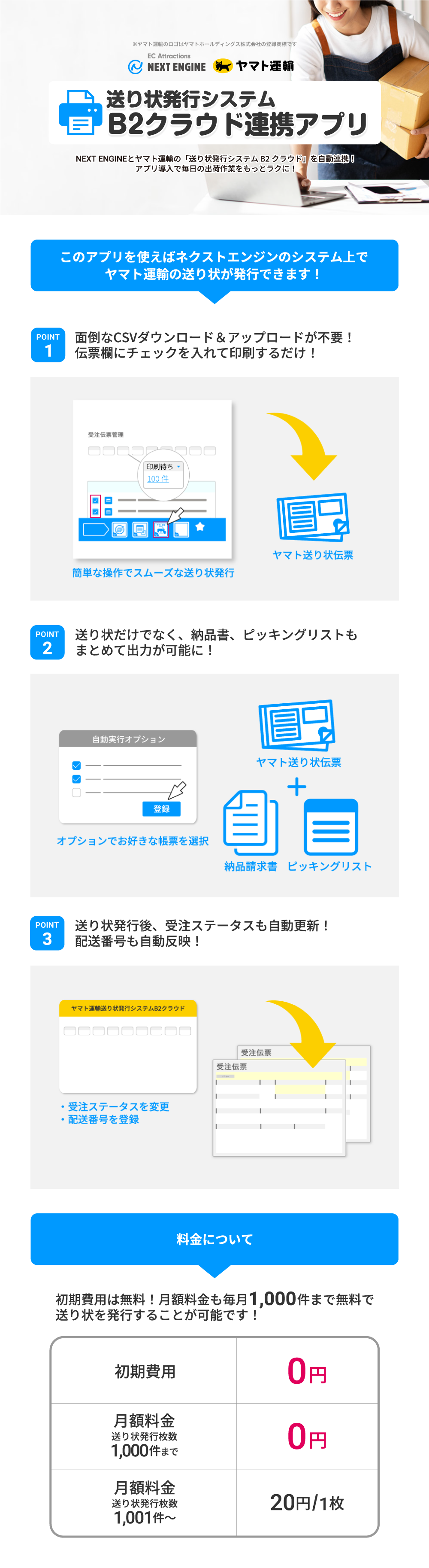 送り状発行システムB2クラウド連携アプリ