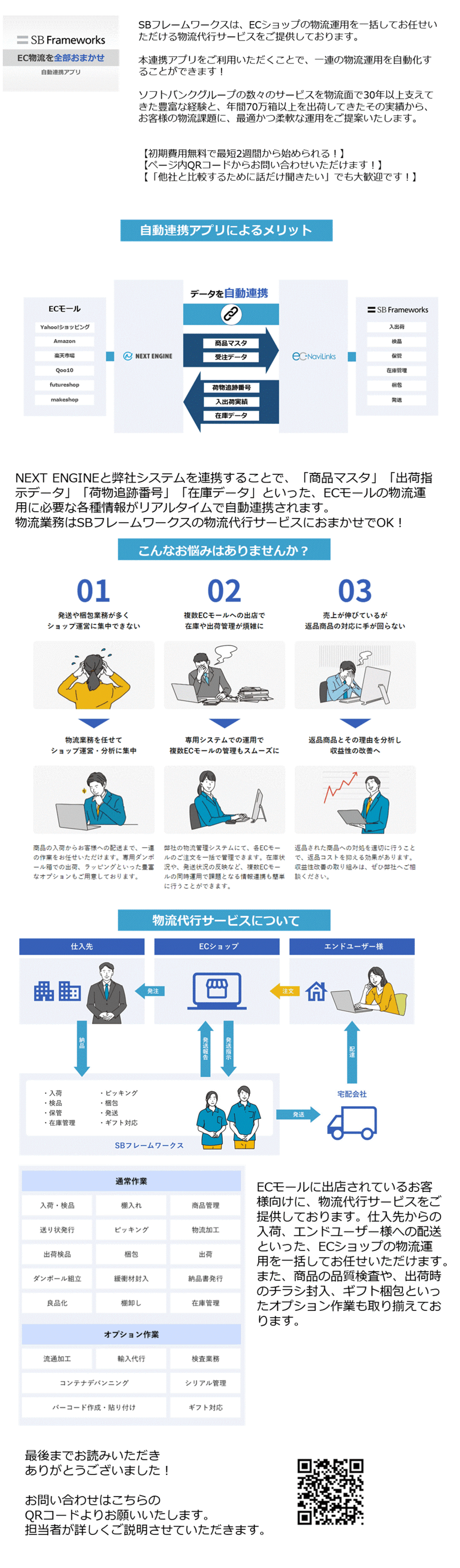 SBフレームワークス｜初期費用無料ですぐ始められるEC物流