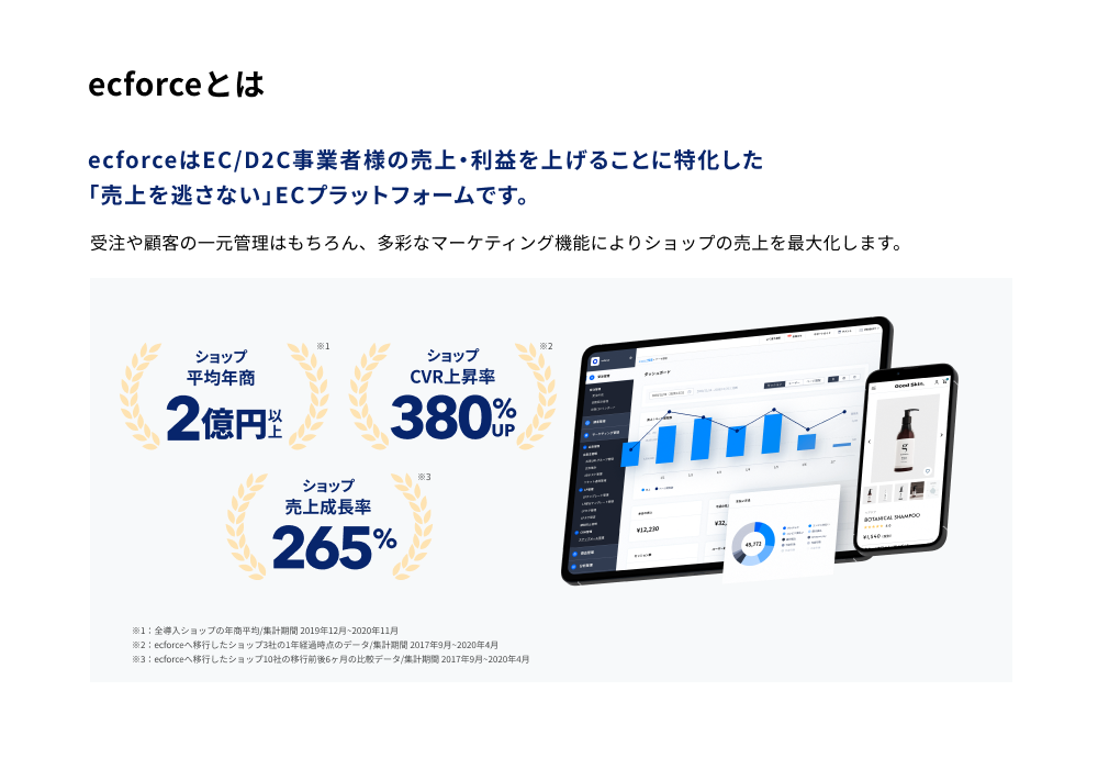 EC/D2C向けプラットフォーム ecforce