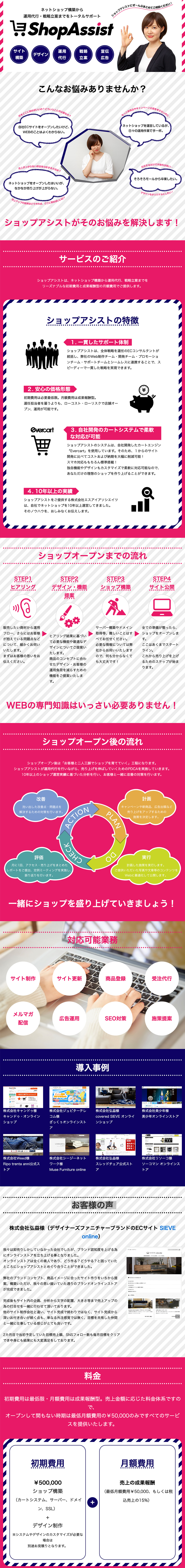 ネットショップ構築・運営サービス ShopAssist