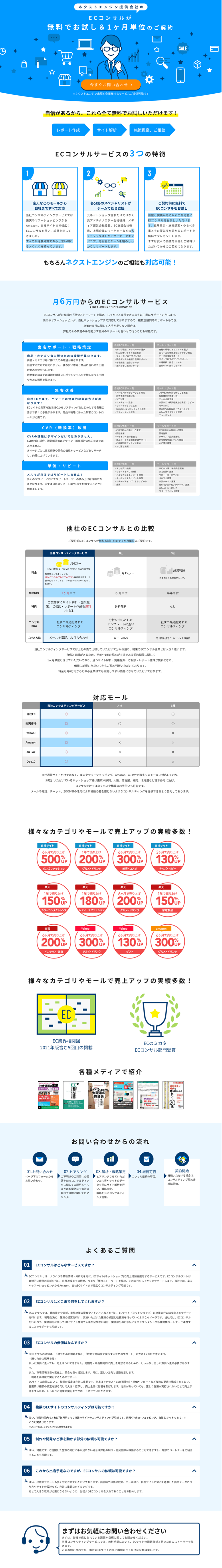 NE株式会社によるECコンサルティング、運営代行、制作業務