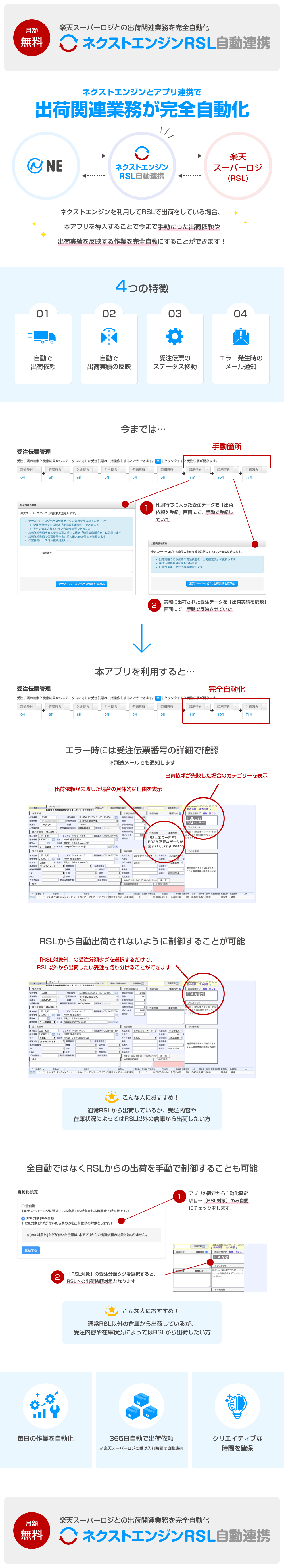ネクストエンジン RSL自動連携