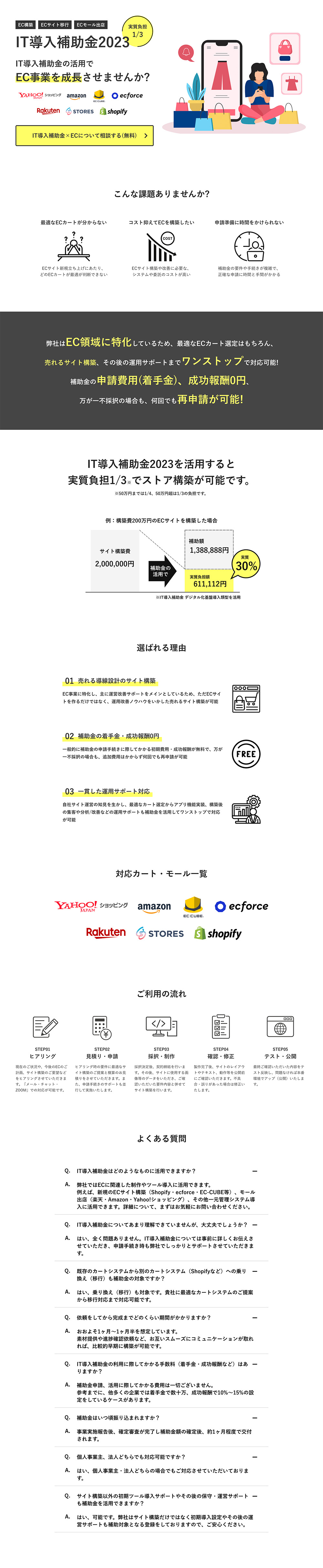 IT導入補助金を活用したEC強化サービス
